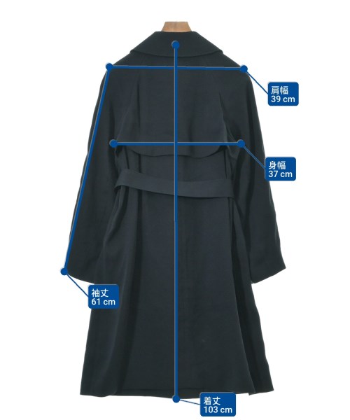 自由区（ジユウク）トレンチコート 紺 サイズ:38(M位) レディース/2200628228017