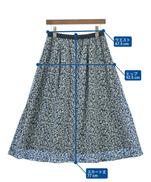 自由区（ジユウク）ロング・マキシ丈スカート 紺 サイズ:38(M位) レディース/2200628228123