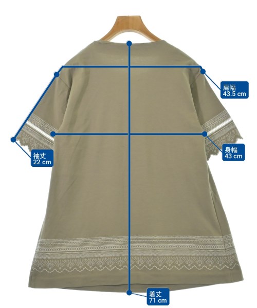 自由区（ジユウク）Tシャツ・カットソー カーキ サイズ:38(M位) レディース/2200725333751