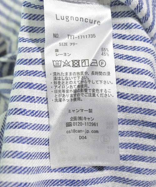 Lugnoncure（ルノンキュール）カジュアルシャツ 青 サイズ:1(S位) レディース/2200623137017