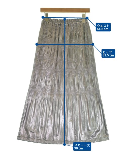 Lugnoncure（ルノンキュール）ロング・マキシ丈スカート シルバー サイズ:F レディース/2200649361014