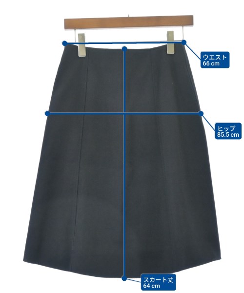 ASTRAET（アストラット）ひざ丈スカート 黒 サイズ:0(XS位) レディース/2200652525069