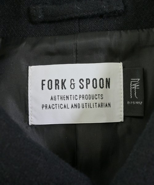 FORK&SPOON（フォークアンドスプーン）ステンカラーコート 黒 サイズ:5(XXL位) メンズ/2200618086016