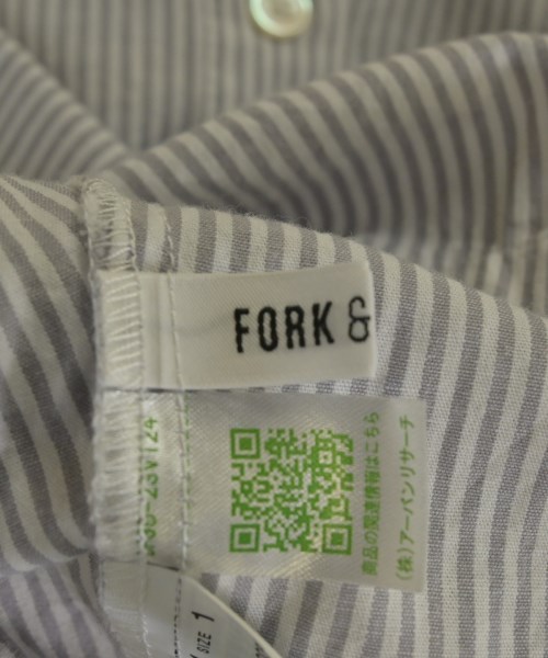 FORK&SPOON（フォークアンドスプーン）カジュアルシャツ グレー サイズ:1(S位) レディース/2200630462065