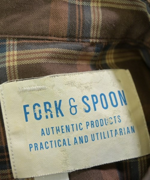 FORK&SPOON（フォークアンドスプーン）シャツワンピース 茶 サイズ:ONE レディース/2200626122072