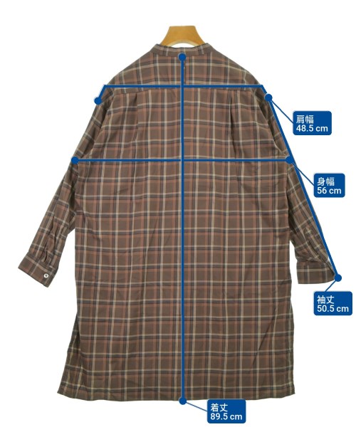 FORK&SPOON（フォークアンドスプーン）シャツワンピース 茶 サイズ:ONE レディース/2200626122072