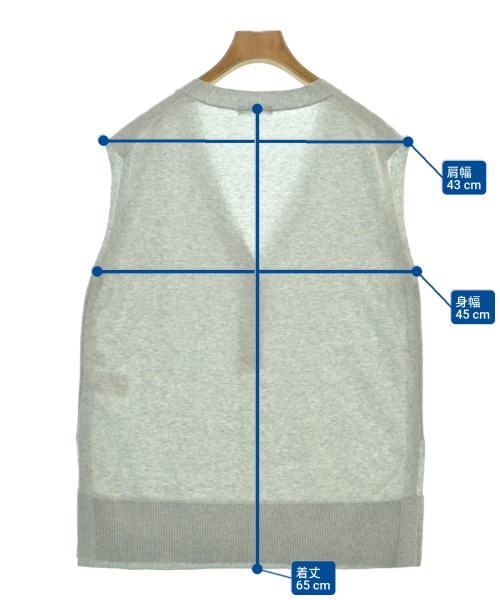 FORK&SPOON（フォークアンドスプーン）ベスト/ノースリーブ グレー サイズ:1(S位) レディース/2200612398085