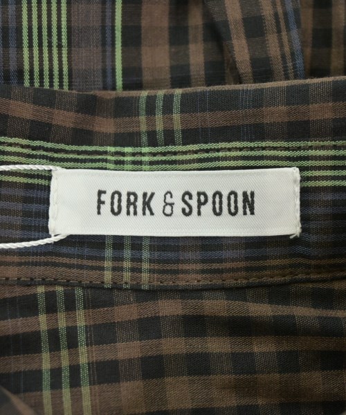 FORK&SPOON（フォークアンドスプーン）カジュアルシャツ 茶 サイズ:1(S位) レディース/2200607847048