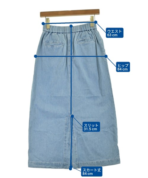 FORK&SPOON（フォークアンドスプーン）ロング・マキシ丈スカート 青 サイズ:1(S位) レディース/2200641432118