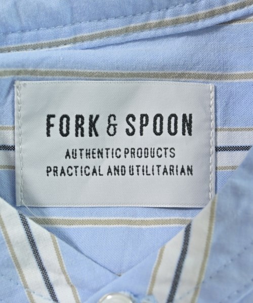 FORK&SPOON（フォークアンドスプーン）シャツワンピース 青 サイズ:1(S位) レディース/2200633354329