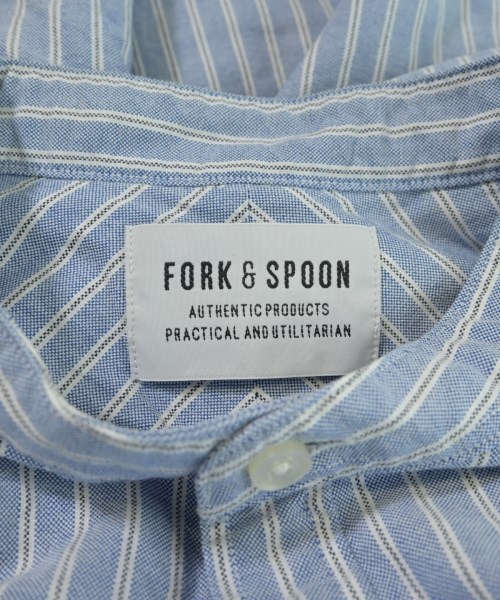 FORK&SPOON（フォークアンドスプーン）カジュアルシャツ 青 サイズ:1(S位) レディース/2200700524044