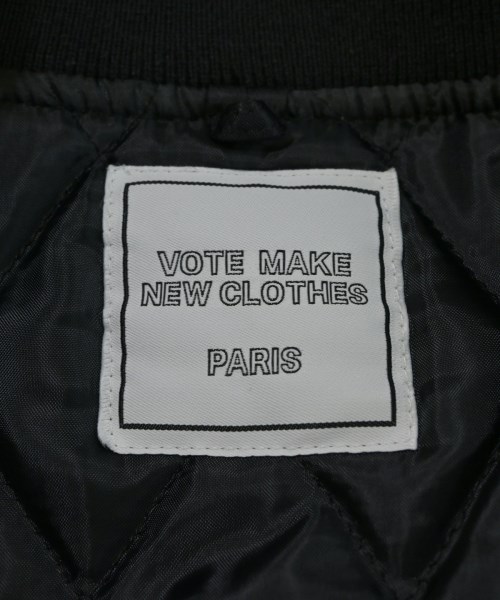 VOTE MAKE NEW CLOTHES（ヴォートメイクニュークローズ）スタジャン 黒 サイズ:ONE メンズ/2200630056011