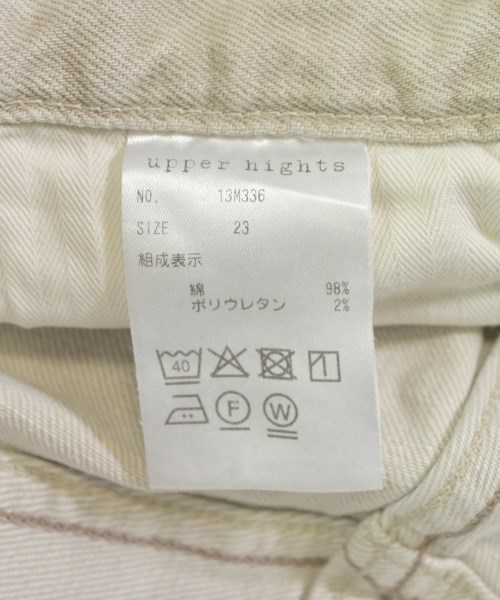 upper hights（アッパーハイツ）デニムパンツ ベージュ サイズ:23(XS位) レディース/2200629810051