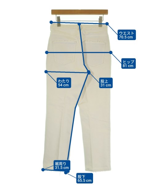 upper hights（アッパーハイツ）デニムパンツ 白 サイズ:24(S位) レディース/2200636023185