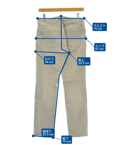 upper hights（アッパーハイツ）デニムパンツ グレー サイズ:25(S位) レディース/2200623013014