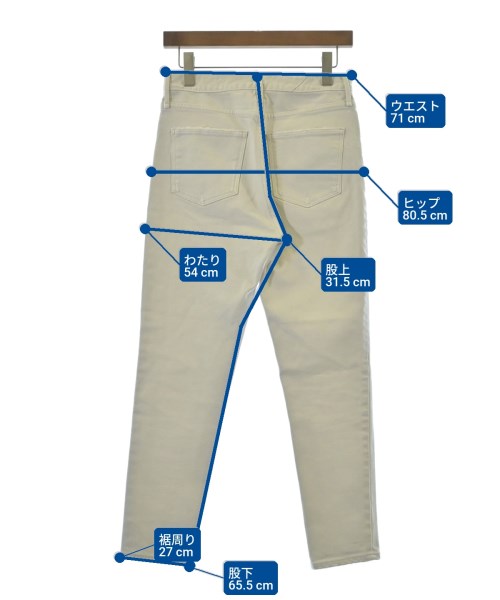 upper hights（アッパーハイツ）デニムパンツ 白 サイズ:25(S位) レディース/2200628271082