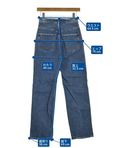 upper hights（アッパーハイツ）デニムパンツ 青 サイズ:22(XS位) レディース/2200640163013