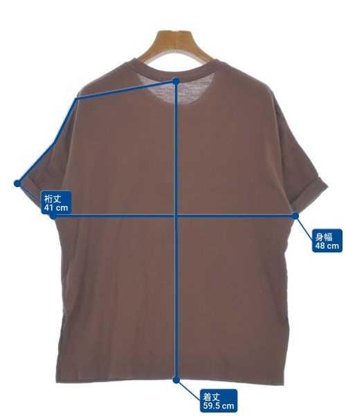 upper hights（アッパーハイツ）Tシャツ・カットソー 茶 サイズ:F レディース/2200629297029
