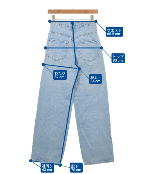 upper hights（アッパーハイツ）デニムパンツ 青 サイズ:22(XS位) レディース/2200644175012