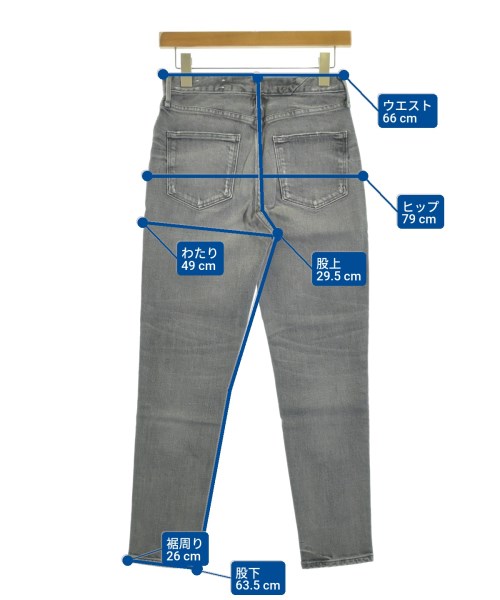 upper hights（アッパーハイツ）デニムパンツ グレー サイズ:23(XS位) レディース/2200644603690