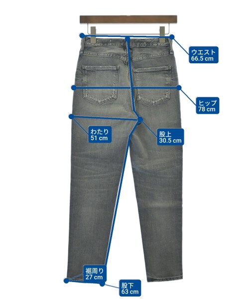 upper hights（アッパーハイツ）デニムパンツ グレー サイズ:23(XS位) レディース/2200644744737