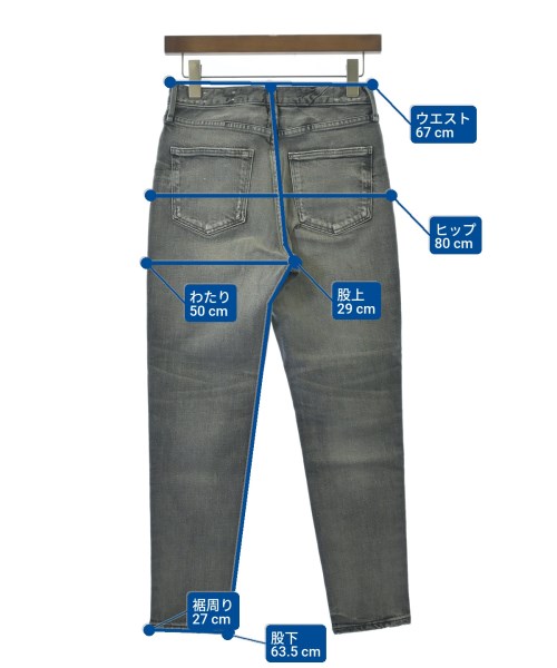 upper hights（アッパーハイツ）デニムパンツ グレー サイズ:23(XS位) レディース/2200644744836