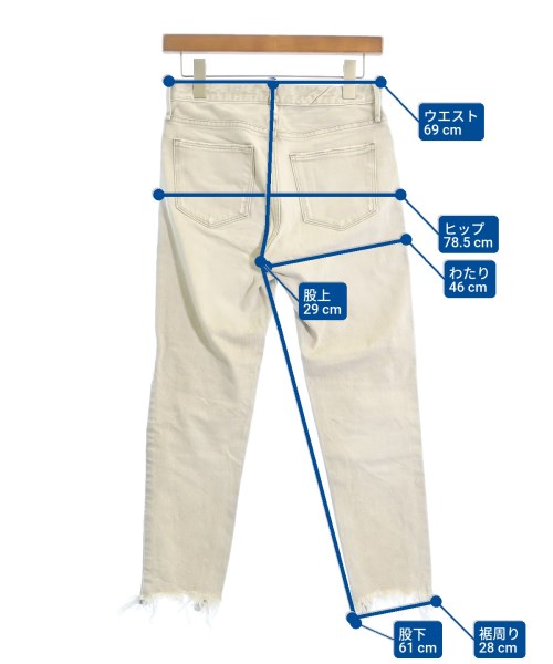 upper hights（アッパーハイツ）デニムパンツ ベージュ サイズ:22(XS位) レディース/2200622157047