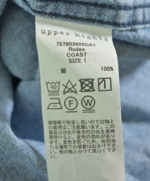 upper hights（アッパーハイツ）カジュアルシャツ 青 サイズ:1(S位) レディース/2200622268026