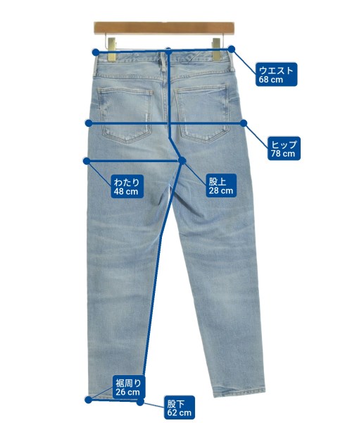 upper hights（アッパーハイツ）デニムパンツ 青 サイズ:23(XS位) レディース/2200615640013