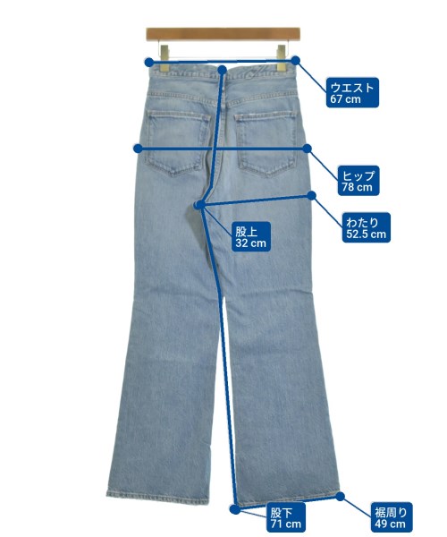 upper hights（アッパーハイツ）デニムパンツ 青 サイズ:23(XS位) レディース/2200615640037