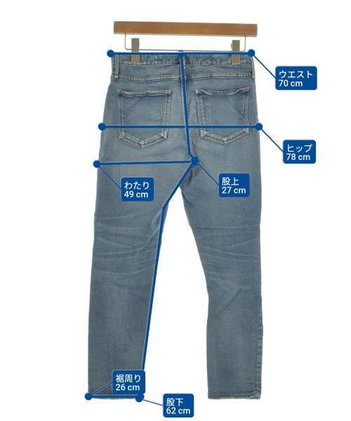 upper hights（アッパーハイツ）デニムパンツ 青 サイズ:23(XS位) レディース/2200627150074