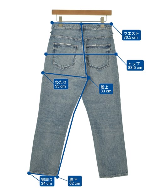 upper hights（アッパーハイツ）デニムパンツ 青 サイズ:25(S位) レディース/2200615972077