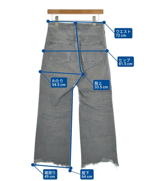 upper hights（アッパーハイツ）デニムパンツ グレー サイズ:24(S位) レディース/2200616848012