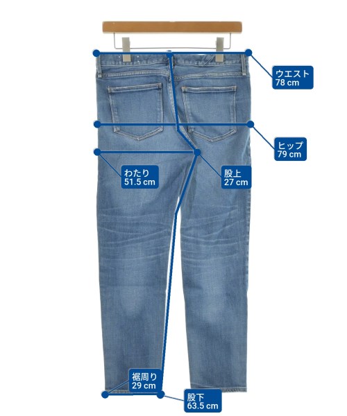 upper hights（アッパーハイツ）デニムパンツ 青 サイズ:26(M位) レディース/2200618523085