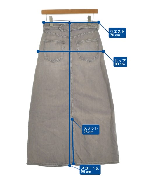 upper hights（アッパーハイツ）ロング・マキシ丈スカート グレー サイズ:0(XS位) レディース/2200618523108