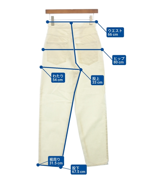 upper hights（アッパーハイツ）デニムパンツ 白 サイズ:23(XS位) レディース/2200612221123