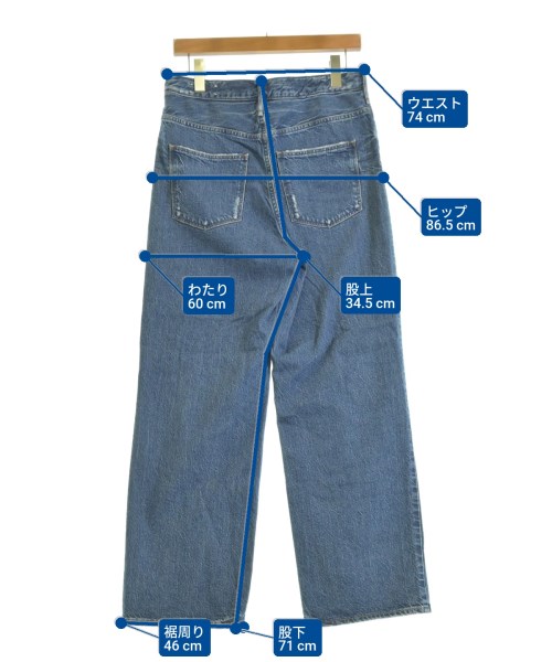 upper hights（アッパーハイツ）デニムパンツ 青 サイズ:26(M位) レディース/2200612626157