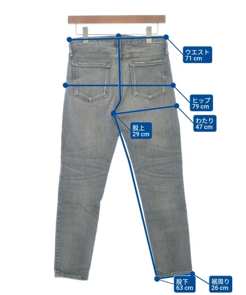 upper hights（アッパーハイツ）デニムパンツ グレー サイズ:23(XS位) レディース/2200617410027