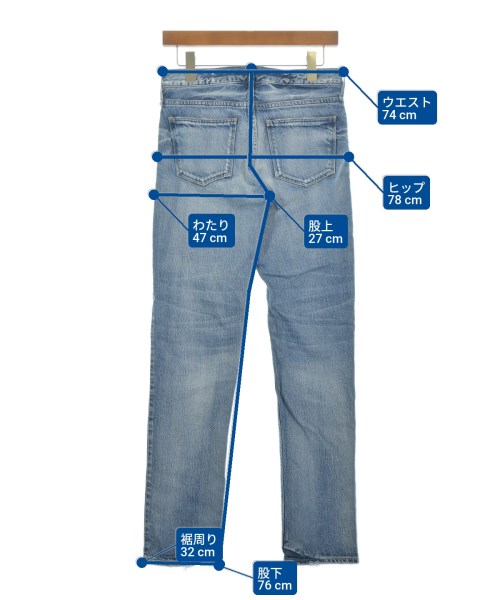 upper hights（アッパーハイツ）デニムパンツ 青 サイズ:23(XS位) レディース/2200615776019