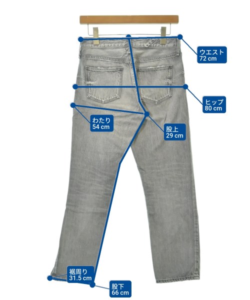 upper hights（アッパーハイツ）デニムパンツ グレー サイズ:22(XS位) レディース/2200606444149