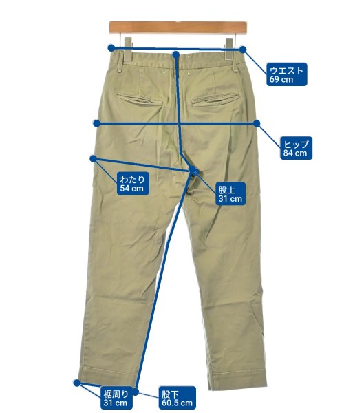 upper hights（アッパーハイツ）クロップドパンツ カーキ サイズ:25(S位) レディース/2200606606073