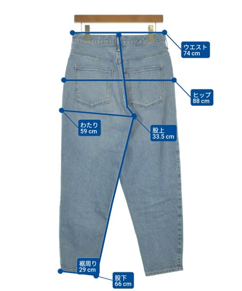 upper hights（アッパーハイツ）デニムパンツ 青 サイズ:25(S位) レディース/2200607552034