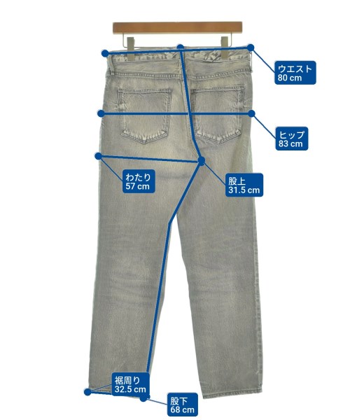 upper hights（アッパーハイツ）デニムパンツ グレー サイズ:25(S位) レディース/2200607552058