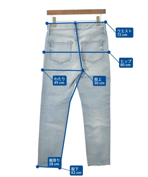 upper hights（アッパーハイツ）デニムパンツ 青 サイズ:23(XS位) レディース/2200670564194