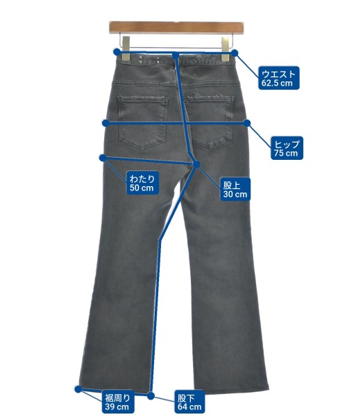 upper hights（アッパーハイツ）デニムパンツ 黒 サイズ:21(XS位) レディース/2200674140073