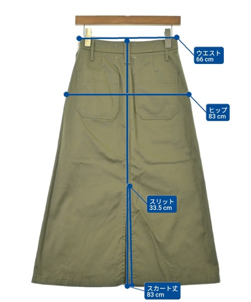 upper hights（アッパーハイツ）ロング・マキシ丈スカート カーキ サイズ:25(S位) レディース/2200672927065