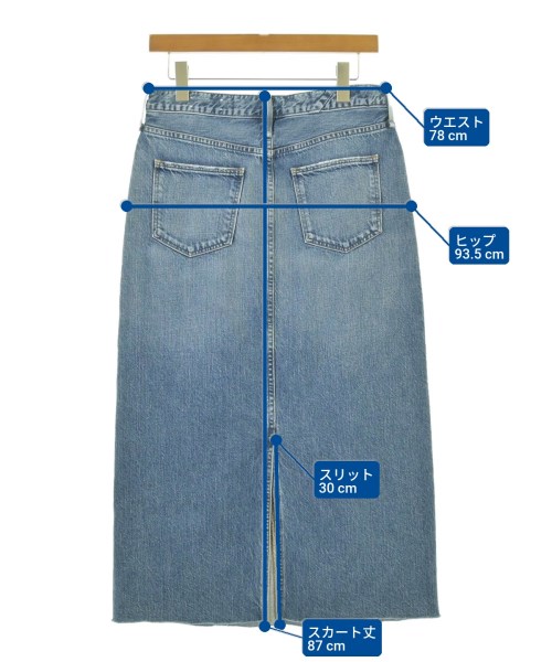 upper hights（アッパーハイツ）ロング・マキシ丈スカート 青 サイズ:26(M位) レディース/2200675434010