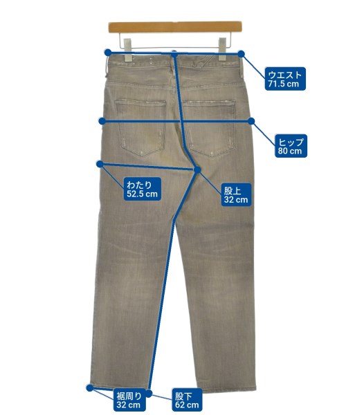 upper hights（アッパーハイツ）デニムパンツ グレー サイズ:24(S位) レディース/2200673285027