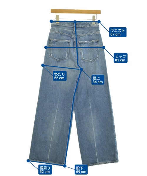 upper hights（アッパーハイツ）デニムパンツ 青 サイズ:23(XS位) レディース/2200678769034