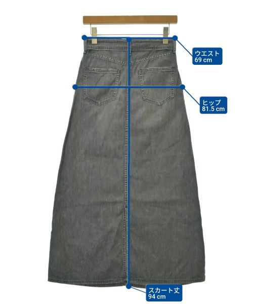 upper hights（アッパーハイツ）ロング・マキシ丈スカート グレー サイズ:0(XS位) レディース/2200673603036
